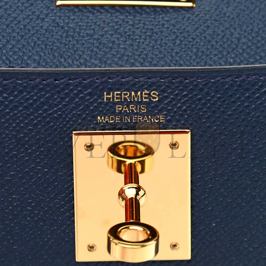 HERMÈS MASTER EPSOM KELLY SELLIER 28 BLEU DE MALTE (28*22*10cm)